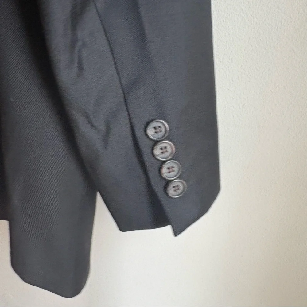 Lauren Ralph Lauren Size 42R Wool Career Notched Blazer Jacket Black